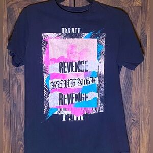 Black Graphic  artist Pink  Revenge' Tee